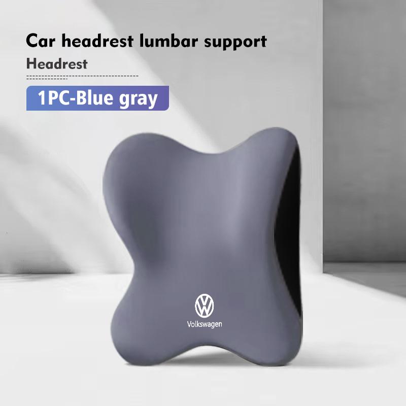Universal Car Neck Pillow Lumbar Support Kit Seat Headrest For Volkswagen VW Polo Jetta Sagitar Magotan Passat B5 B6 B7 CC zj2