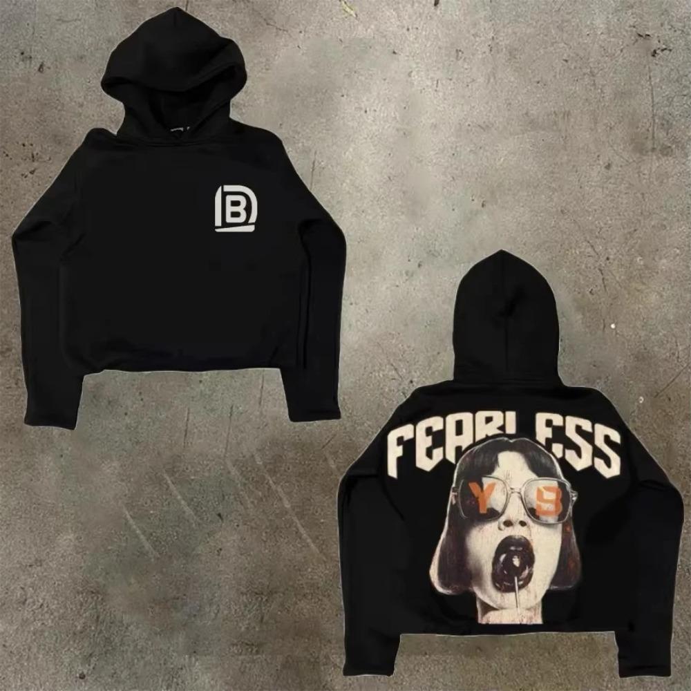 Худи из хлопка в стиле хип-хоп готика RogueWave, американский хип-хоп Y2K Харадзюку, с мультяшным принтом, свободное, больших размеров, свитер-худи для мужчин и женщин, топ