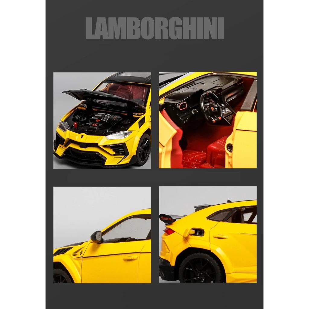 1/24 Lamborghini URUS Bison Mansory SUV литая игрушечная модель автомобиля со звуком и светом детские игрушки коллекционные предметы подарок на день рождения