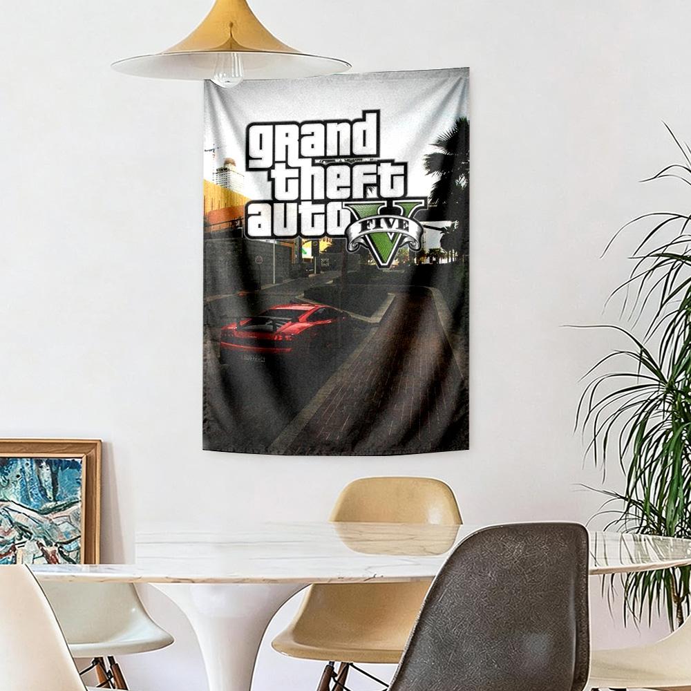 Grand Theft Auto Vintage Tapestry Retro Boho Ideal for Balcony Dorm Wall Bedroom Versatile Decor Boho Decor Gift for New Home