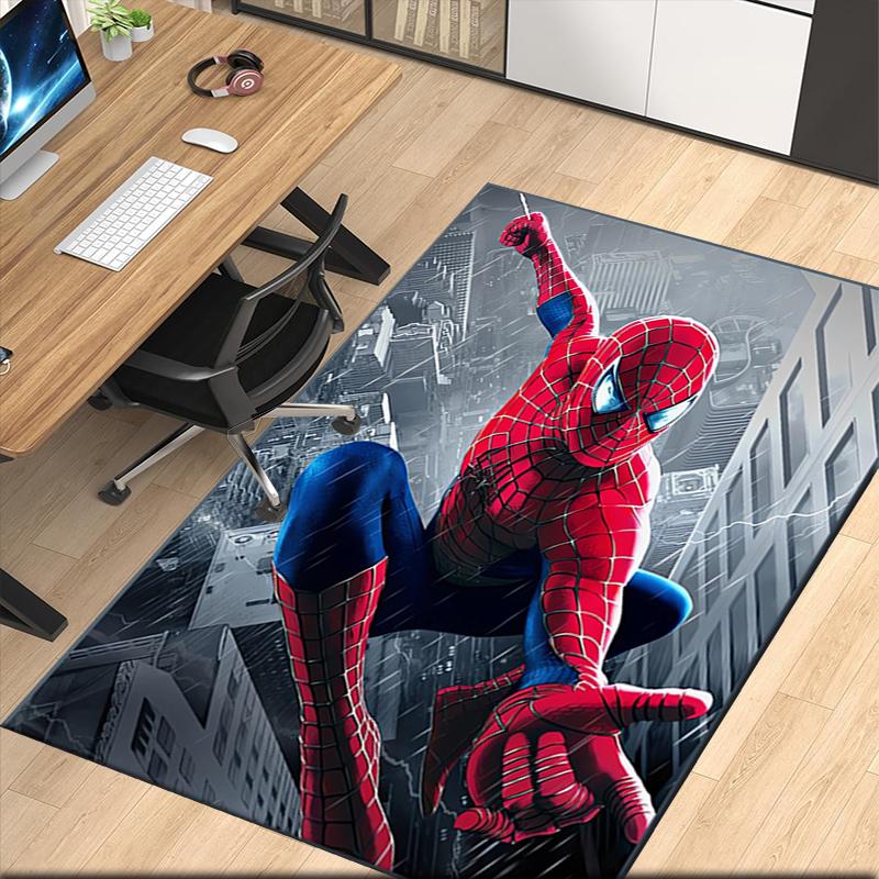 Spider Man Printed Carpet, for Office Chair Living Room Bedroom Kitchen Room Decor Gifts.