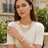 Zircon Heart Necklace Bracelet Exquisite Light Luxury Jewelry Suit Crystal Love Necklace  Gifts