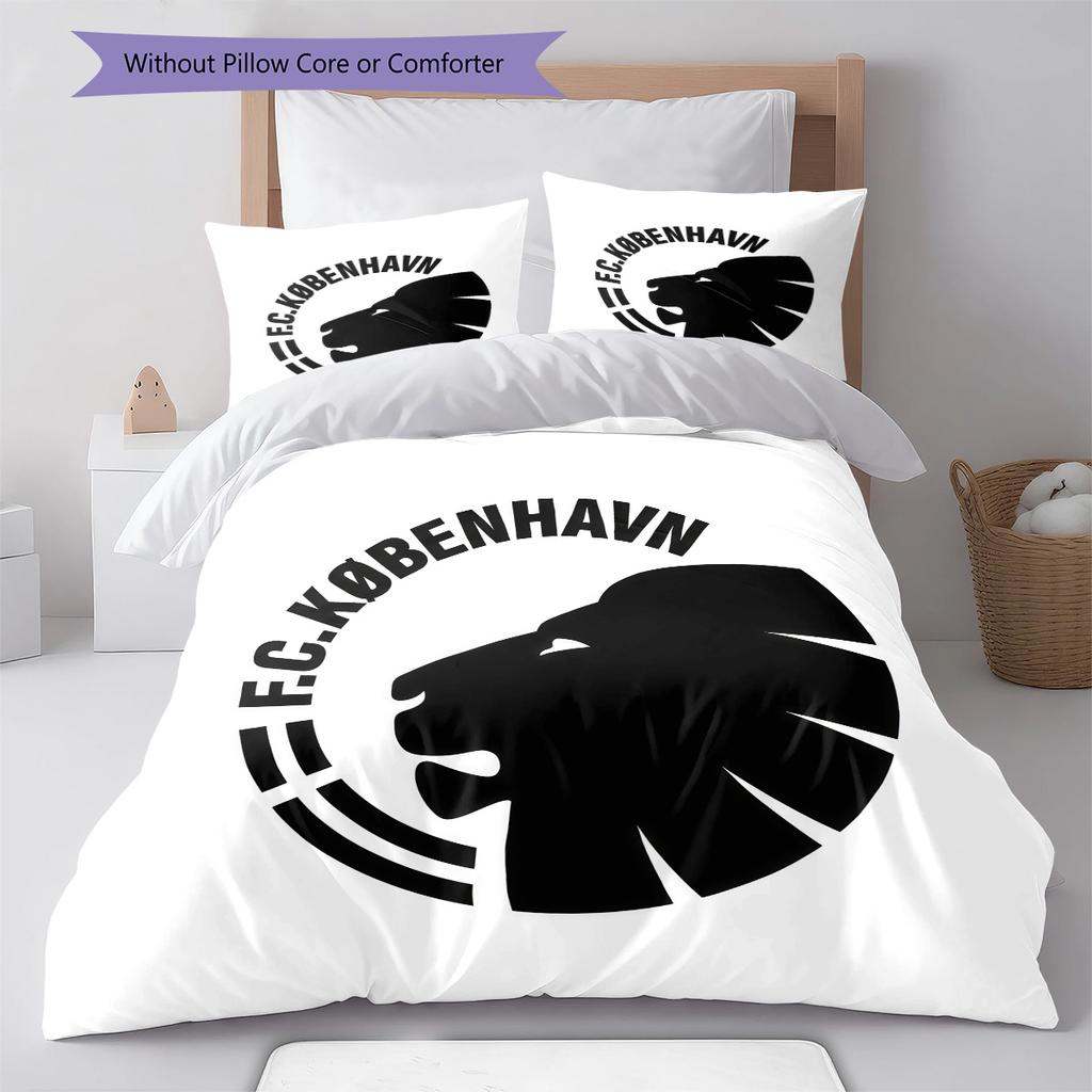 F.C. København Bedding Quilt Set Quilt Cover Pillowcase Home Decoration Birthday Gift (1 * duvet cover + 2 * pillowcase, without core)