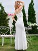 Ever-Pretty Women's Sweetheart Neckline Sheer Lace Waist Fishtail High Slit Sleeveless Wedding Dress