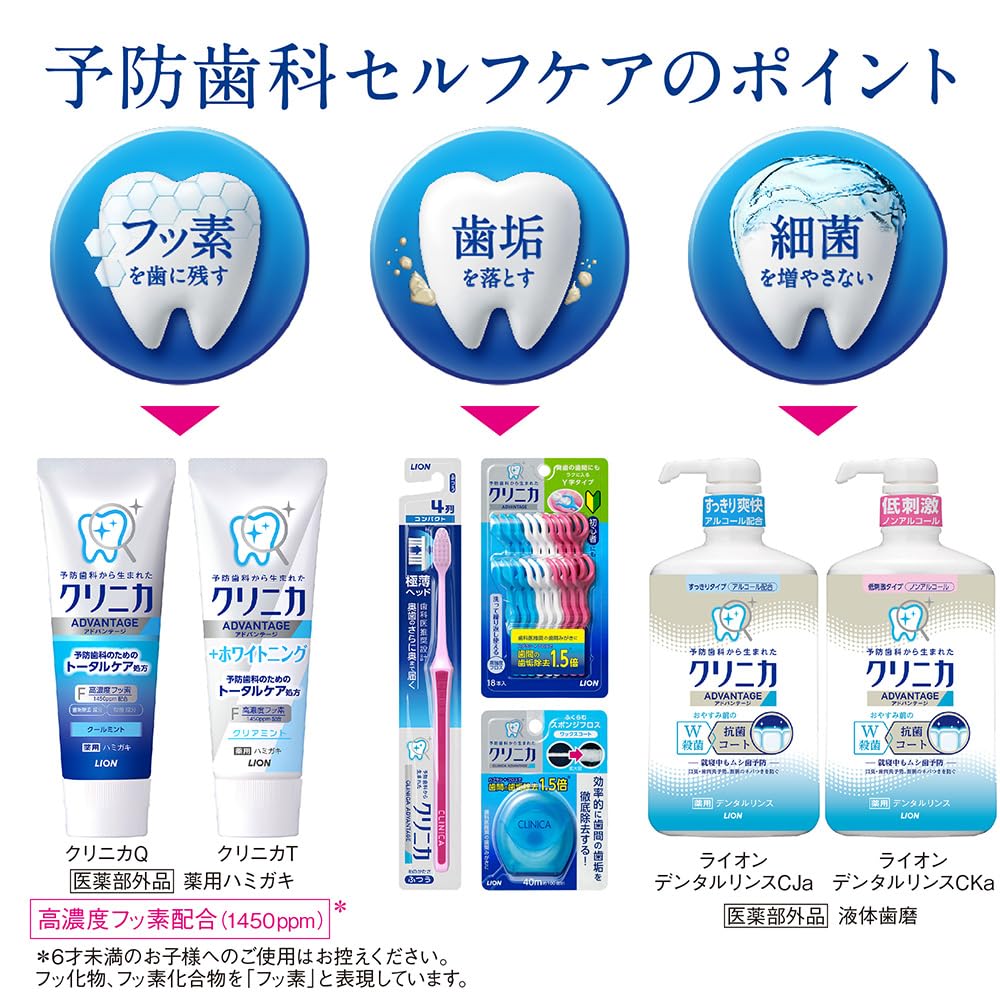 Clinica Advantage Smooth Slim Floss 40m x 4 pieces (*Color cannot be selected)