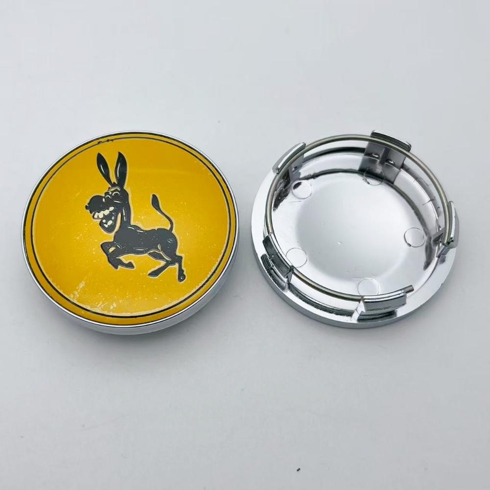 4pcs Donkey Logo Emblem Badge Car Wheel Center Caps 58mm 54mm Rim Hub Center Dust Cover Wheel Hubcaps Car Styling Accessories