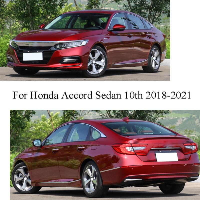 Для Honda Accord Седан 10-го поколения 2018 Автомобильная наклейка Накладка Стойка Окно Средняя полоса Отделка Рамка Капоты Детали