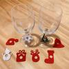 6 шт. Рождественские подвески для бокалов вина, украшения для бокалов, пряжки, маркеры для напитков, кружки, кольца, подвески для рождественской вечеринки, украшения для дома