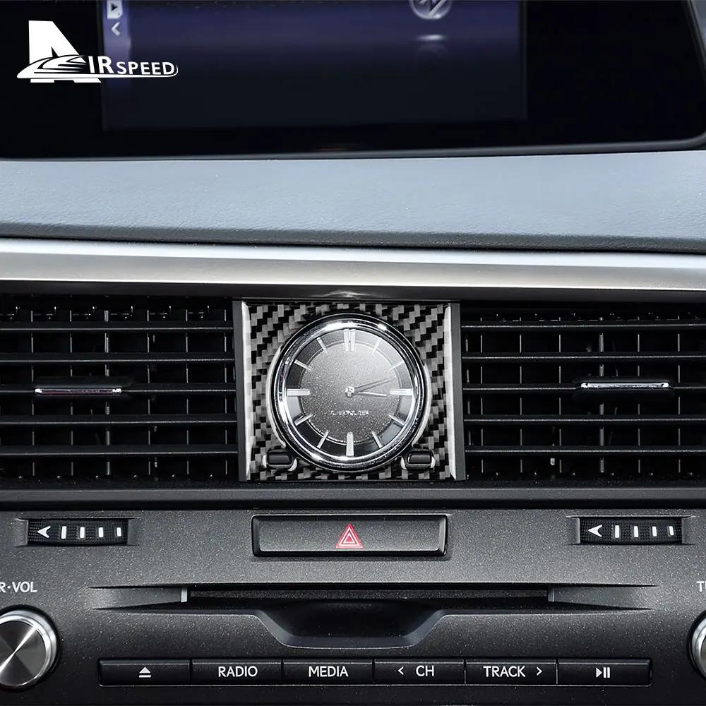 Настоящий углеродный волокно Для Lexus RX RX300 RX350 RX450 2016 2017 2018 2019 2020 2021 Наклейка на часы центральной консоли Отделка Аксессуар