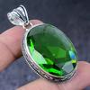 Peridot Gemstone Handmade 925 Sterling Silver Gift Jewelry Pendant 2.25" y9M49