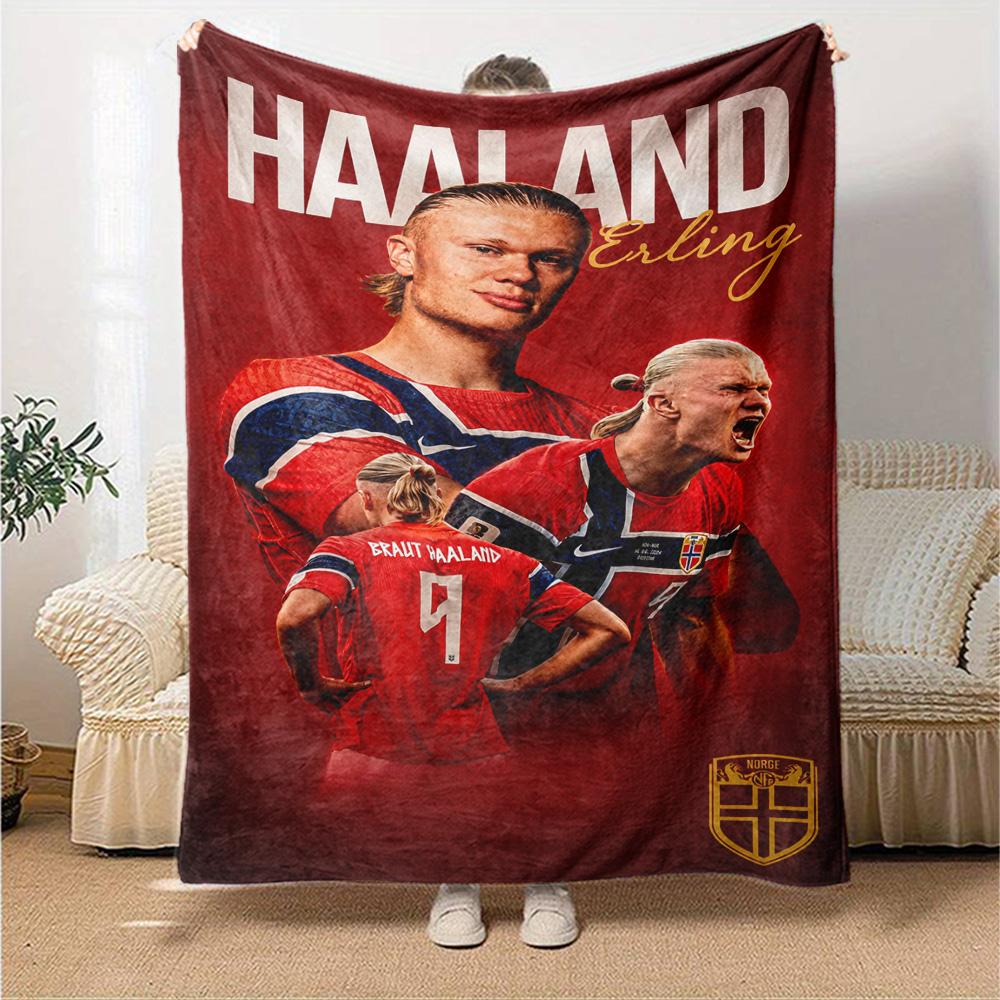 Haaland Blanket Comfortable Great for Bed Chair Couch All-Season Use Modern Style Perfect Gift for Relatives and Friends