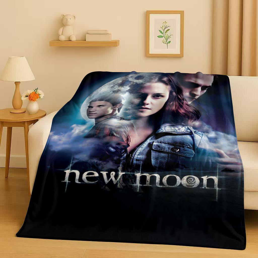 3D Twilight Saga Bella Edward Vampire Movie Flannel Blanket,Ultra Soft Warm Plush Throw for Home Bedroom Bed Sofa Cover Camping