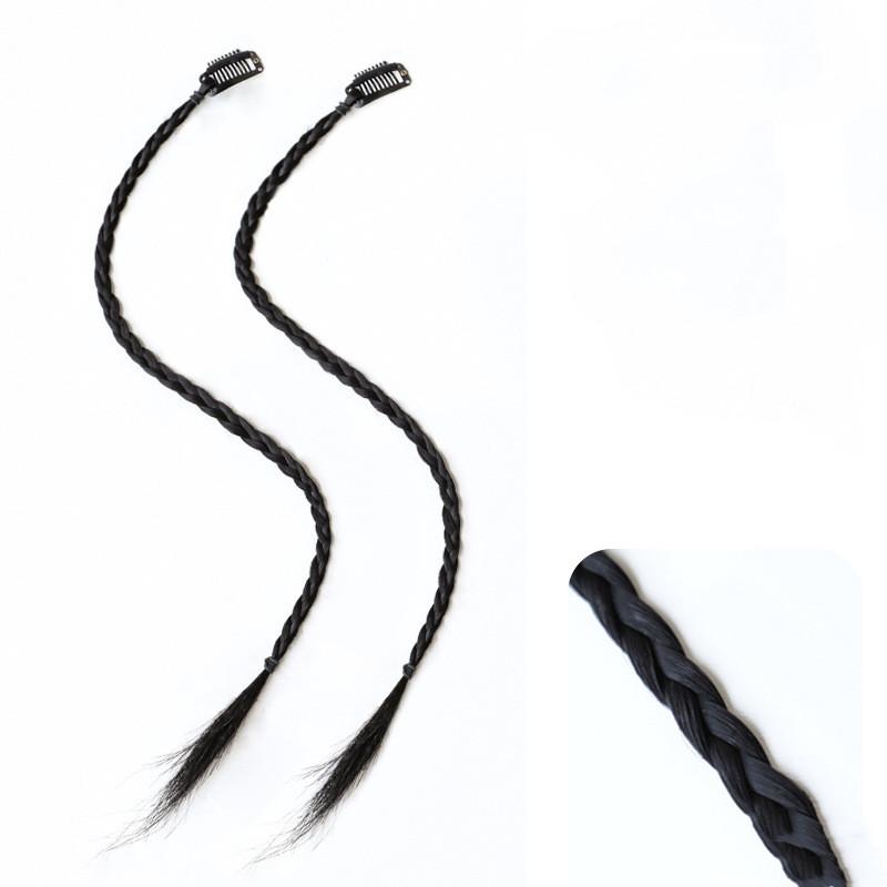 2 шт., синтетический парик, косы с заколками, коса для наращивания волос, аксессуары, кольца, дреды, веревка для волос в стиле хип-хоп, мишура