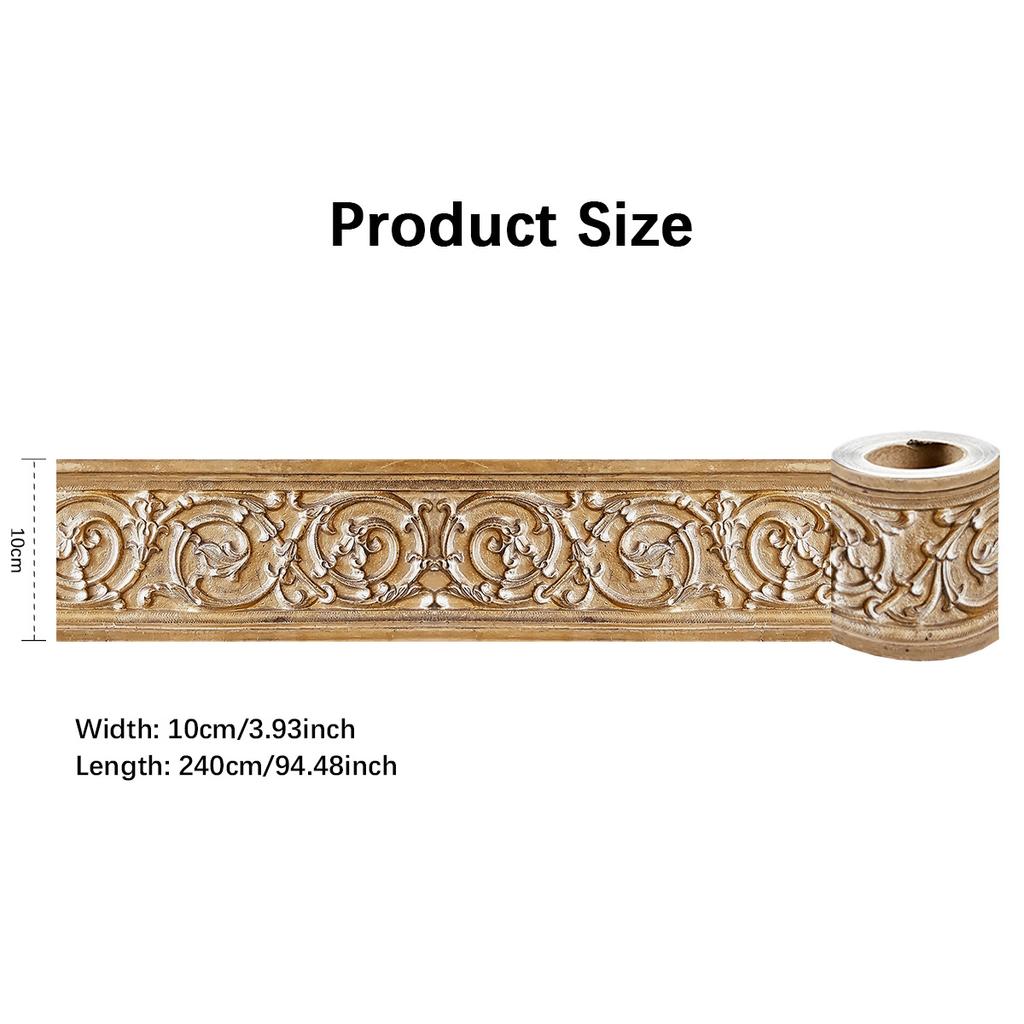 240cm Length Luxury Skirting Corner Wall Sticker Bathroom Office Glass Waist Line Home Decor Waterproof Floor Waveguide Art Wallpaper