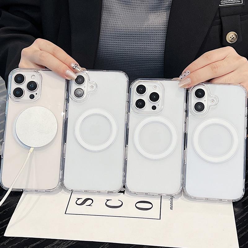 Магнитный прозрачный акриловый чехол для iPhone 17 Pro Max