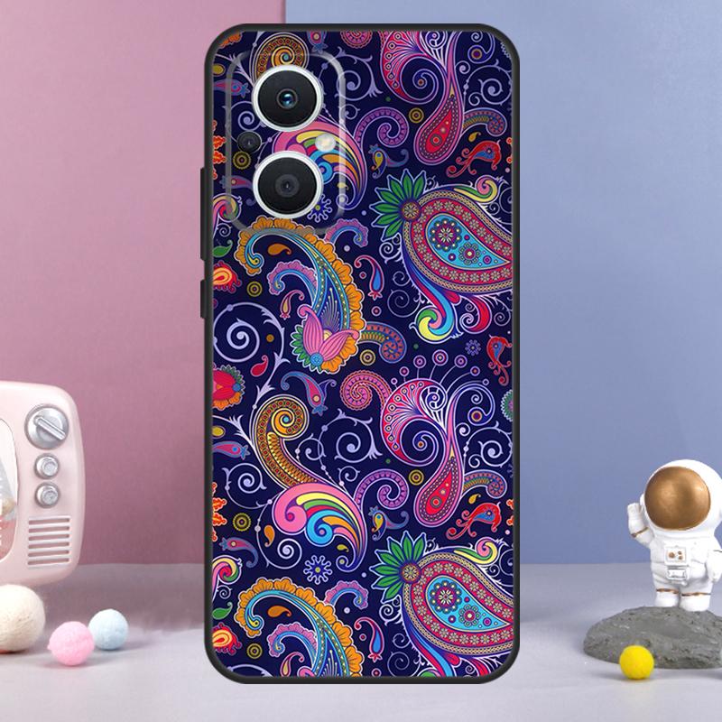 Чехол с узором пейсли для OPPO Reno 12 F 11F 13F 14F 10 11 13 14 Pro 7 8 Lite Чехол для OPPO Find X9 X6 X5 X8 Pro