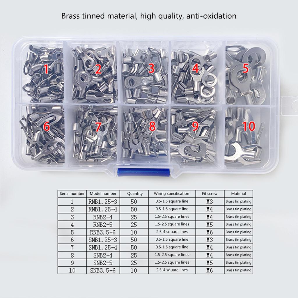 Изолированные клещи для обжима клемм с 320 шт. электрических соединителей RNB/SNB клеммы для проводов 0,5-4 мм наконечники проводов