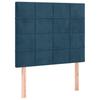 Box Spring Bed with Mattress Dark Blue 100x200 cm Velvet