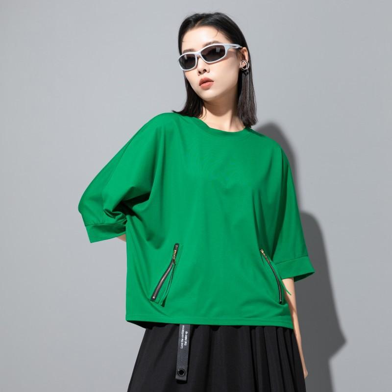 Хлопковая повседневная свободная летняя футболка с короткими рукавами, женская футболка