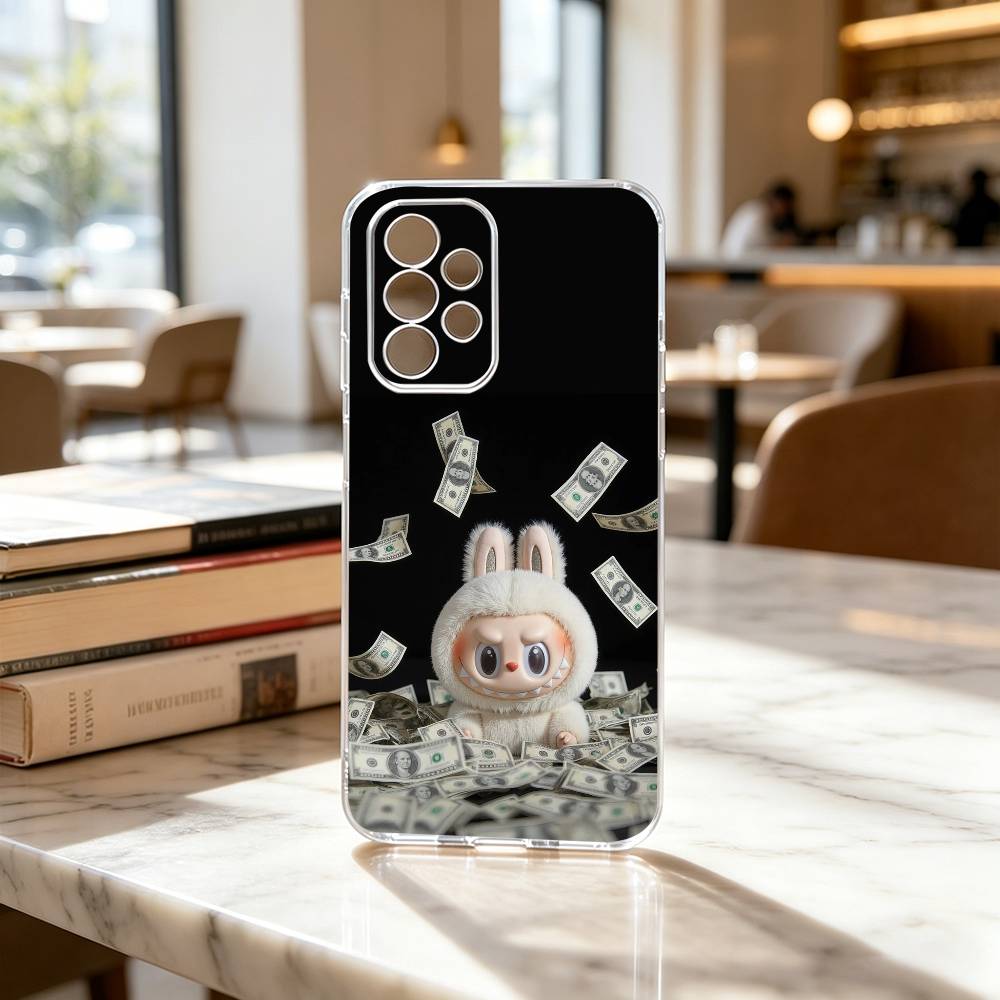 Hot Cartoon L-Labubus Gift Phone Case For Samsung S25,S24,S21,S22,S23,S30,Ultra,S20,Plus,Fe Transparent Cover
