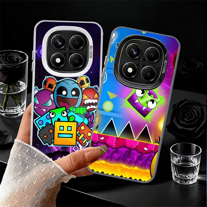 Мягкий чехол для телефона Geometry Dash для Xiaomi Redmi Note 13 14 15 Pro Plus 12S 12 11S 11 11T 10S 10 Ударопрочный задний корпус