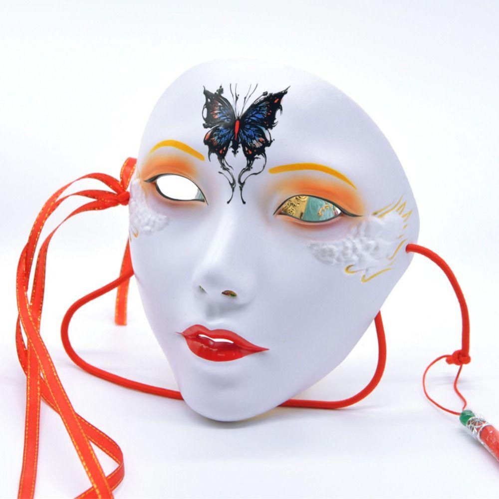 Hand-Painted Anime Mask Full Face Masquerade Mask Diy Project Cosplay Mask Costume Party