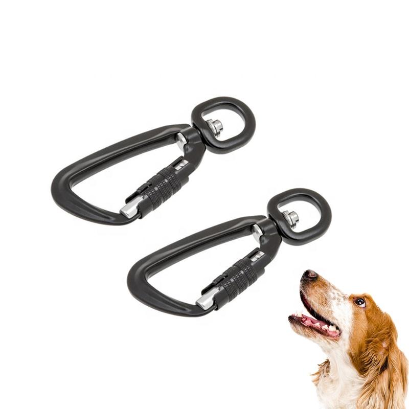 Oxidized Auto-Locking Swivel Carabiner with Plain Finish Convenient for Cars and Outdoor Adventures