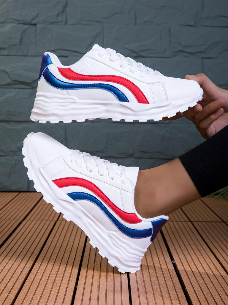 Women Casual Sneakers Side Platform Plus Size Vulcanized Shoes New Spring Flat Bottomed Casual Shoes