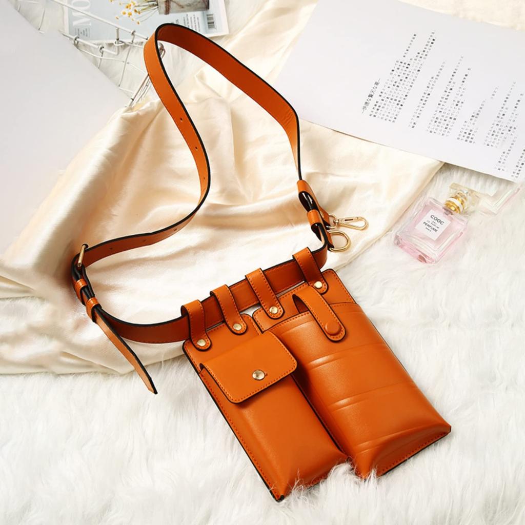 Lunari Belt Belt Waist Shoulder Small Waist Bag Bag, Pouch, Pouch, Bag, (Orange)