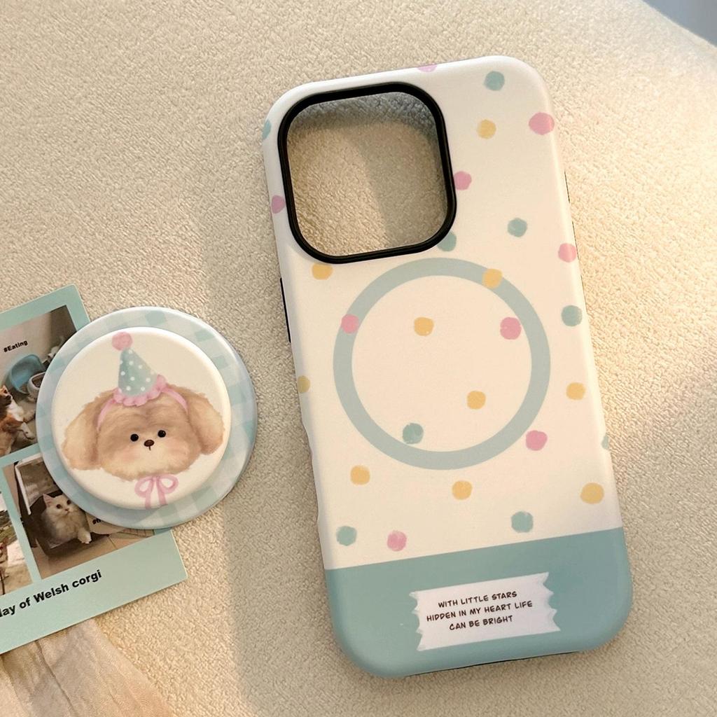 Мультяшный щенок магнитный держатель чехол для телефона для телефонов Apple