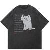 Streetwear Cat Graphic T-Shirt Cotton Tshirt Unisex Tops Tees Summer Short Sleeves T Shirt