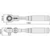 Тоне(ТОН) Короткая трещотка с шарниром(Тип с фиксацией) RH2VHS Привод 6,35 мм(1/4 дюйма)
