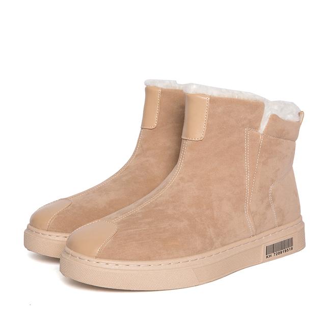Snow Boots Men's Thick Velvet Outdoor Winter Fashion Warm and Comfortable Short Boots Cotton Shoes Men's Cotton Shoes