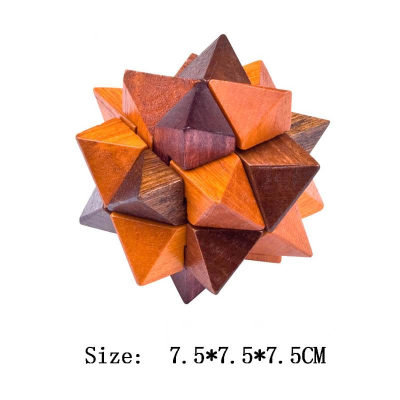 Деревянный замок Kong Ming Lu Ban Lock IQ головоломка Inteligencia Rompecabezas 3D De Madera Монтессори развивающие игрушки