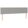 Box Spring Bed with Mattress Light Grey 160 x 200 cm Fabric
