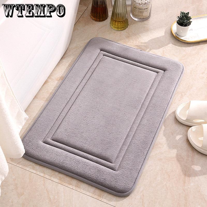 Коврик для ванной в стиле минимализма ThickenToilet Rugs Bathtubbut Side Floor Carpet Anti-Slip Feet Pad Entrance Shower Room Doormat