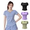 Short Sleeve Yoga T-Shirts Gym Fitness Crop Top Training Shirts Summer Seamless Quick Drying Women Sportswear Women's Running Shirt
