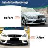For Mercedes-Benz C Class W204 C180 C200 C250 C300 C350 2011 2013 2014 Automobile Front Bumper Splitter Lip Splitter Body Kit