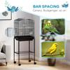 Bird Cage Budgie Cages For Finch Canary Parakeet With Stand Wheels Slide Out Tray Accessories Storage Shelf Black