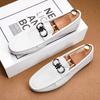 Autumn New Men's Doudou Shoes Casual Single Shoes One-pedal Lazy Shoes Overfoot Leather Shoes Foot Lishi