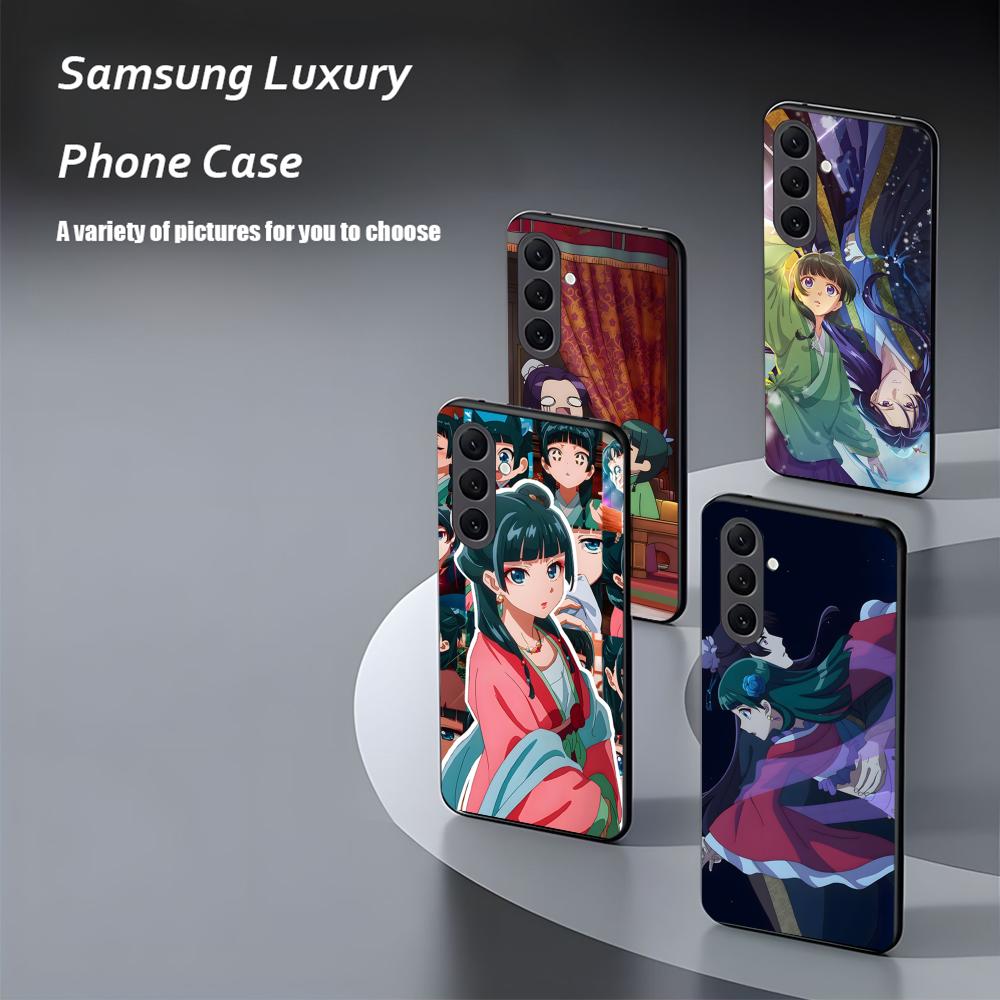 Популярный аниме чехол Maomao для Samsung Galaxy S25 S24 S23 S22 S21 S20 Plus Ultra Note20 Мягкий Черный