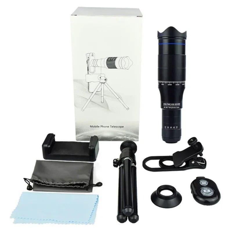 Профессиональный телескоп HD 40X Zoom, монокуляр, объектив для телефона, телеобъектив со штативом, металлический телескоп для туризма, кемпинга