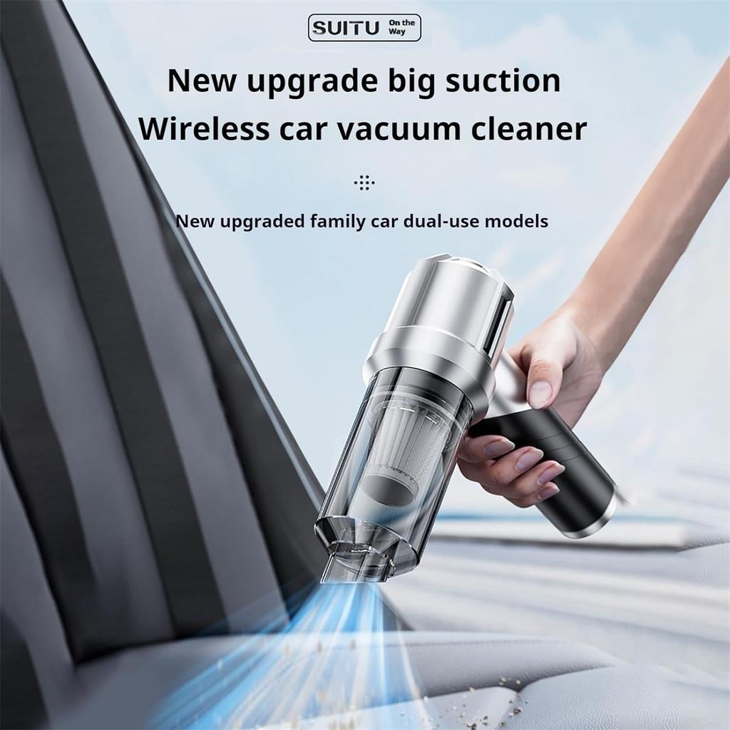 Автомобильный пылесос, Портативная и складная щетка для пыли, Беспроводной ручной, Мощный бесщеточный двигатель, Моющийся HEPA-фильтр для дома, автомобиля