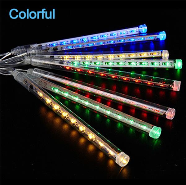 8 трубок, светодиодные сказочные огни, рождественские гирлянды, уличная гирлянда, уличная гирлянда, занавеска, украшение на Хэллоуин, свет метеоритного дождя