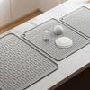 Silicone Dish Drying Mat Heat Resistant Foldable Non-Slip Dish Draining Mat Kitchen Countertop Drip Tray Sink Pad