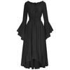 Women's Vintage Solid Color Lace Collar Long Sleeve Dress Cos Dress