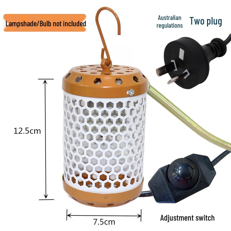 Parrot & Reptile Heat Lamp with Bite-Proof, Anti-Scald Mesh Cover
