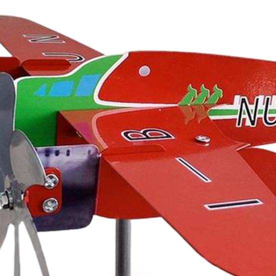 Ветряная мельница в самолете, устойчивая к атмосферным воздействиям, вращающаяся, легко собрать, на ветру, изысканное качество изготовления, металлический сад, вертушка для ветра, флюгер, декор для газона.