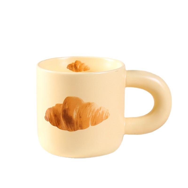 Керамическая Кружка для Хлеба Милая Чашка для Молока Чашка для Молока Общежитие Чашка для Питьевой Воды Кружка Высокий Внешний Вид