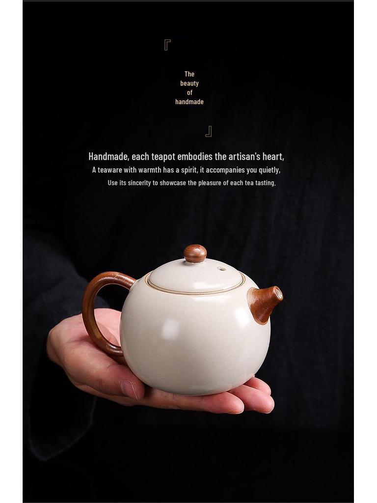 Ru Ware Ceramic Kung Fu Tea Set: Teacup, Teapot, Teabowl, Master Cup, Tea Cup, Six Gentlemen Tools, Tea Wash, Fairness Cup, Office Cup.